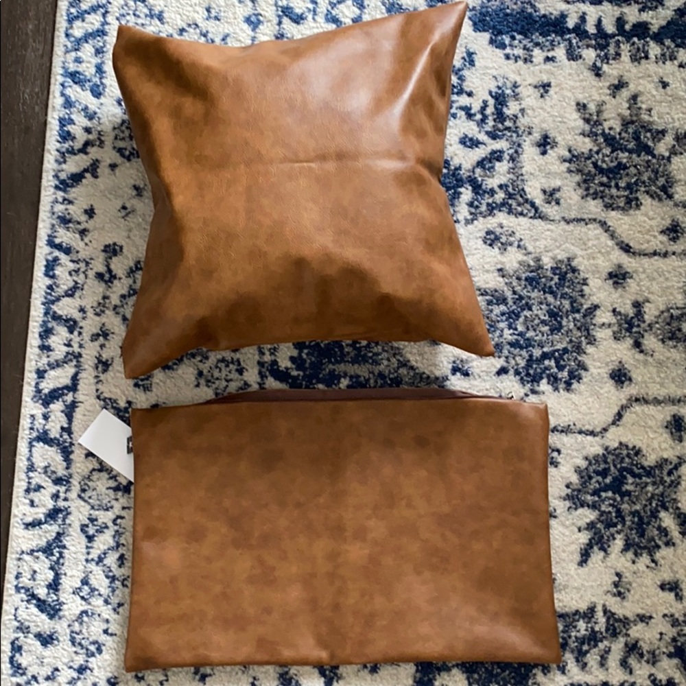 Fake leather pillow cases